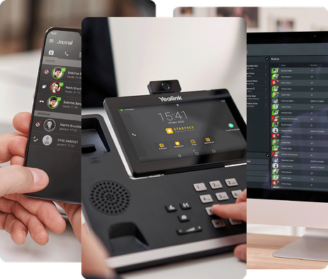 STARFACE Oberfläche auf Desktop und Smartphone